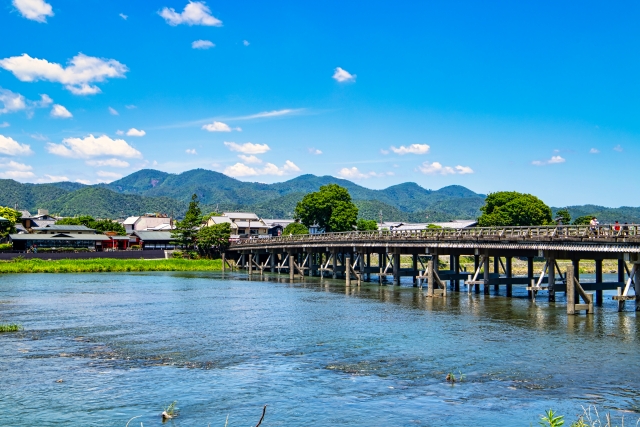 京都　嵐山　渡月橋