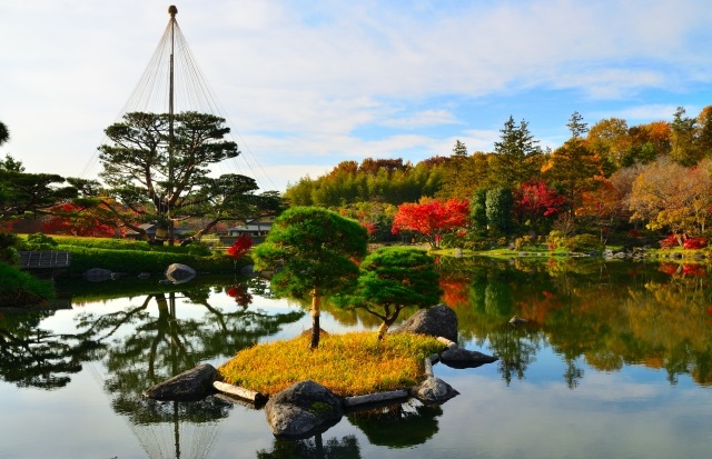 昭和記念公園 日本庭園の紅葉_s